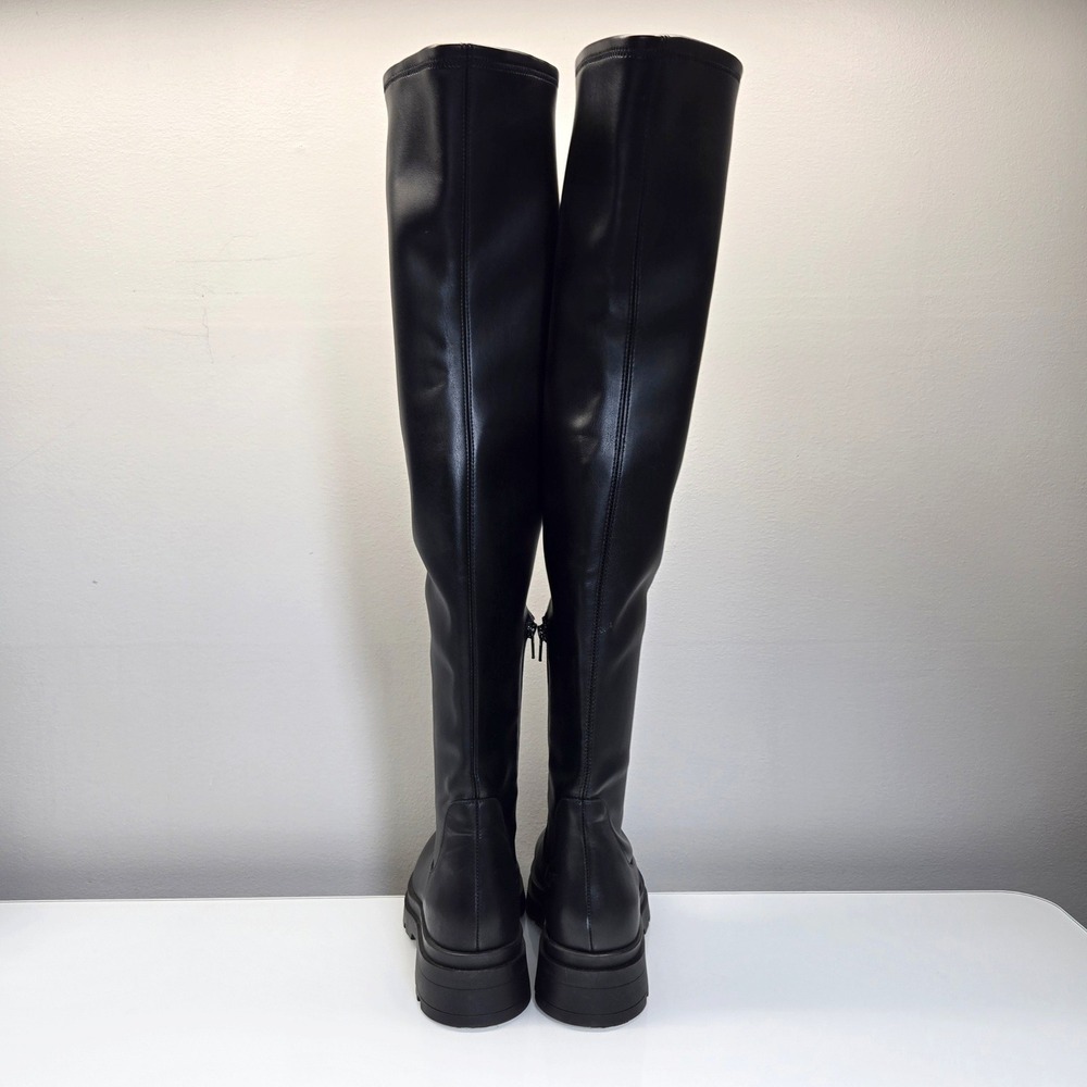 Sister‎ x Soeur Gwen Over The Knee Boots EU 40 US 10 Stretch Leather Lug Sole - Picture 4 of 13